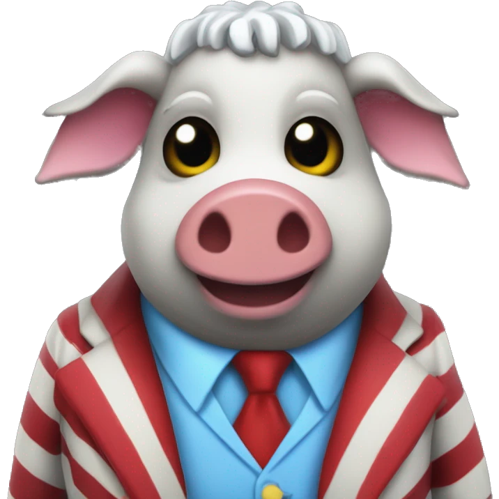 Un puerco, siendo Beetlejuice emoji