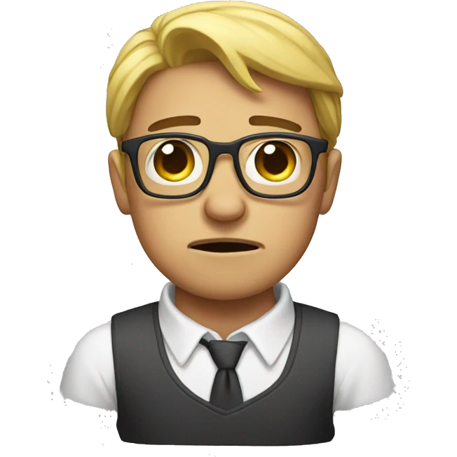 crying nerd emoji