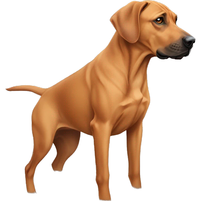 rhodesian ridgeback lab mix who is a little dumb  emoji