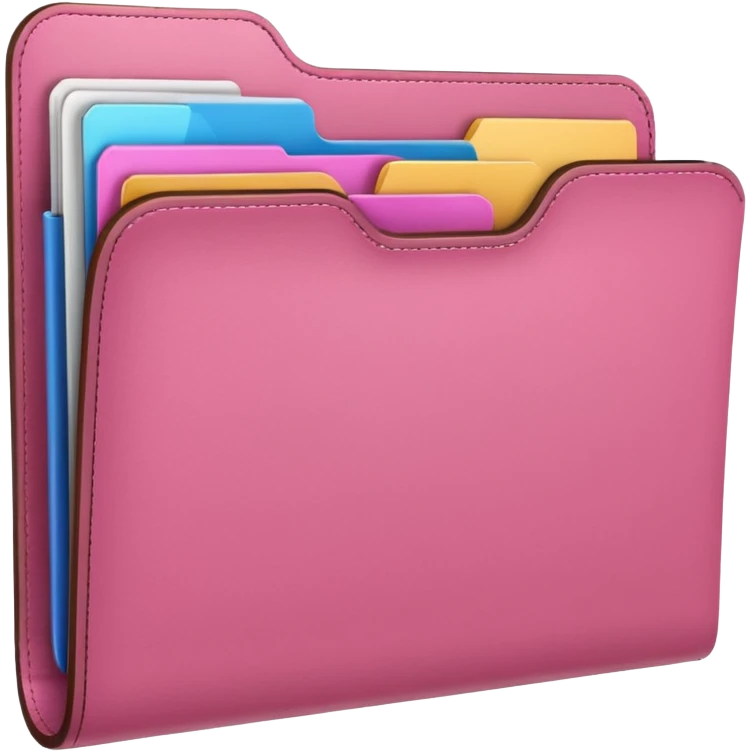 mix pink forward facing folder emoji
