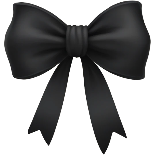 Black bow emoji