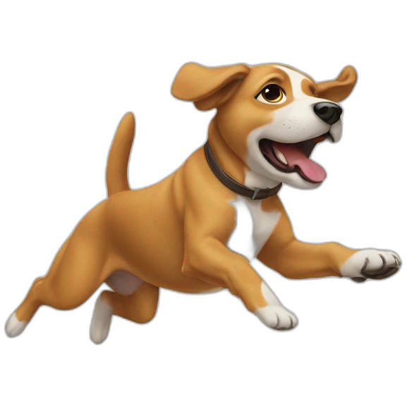 dog leaping emoji