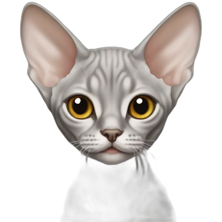 Grey devon rex emoji