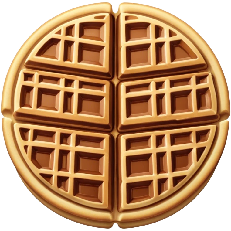Waffle with chocolate emoji
