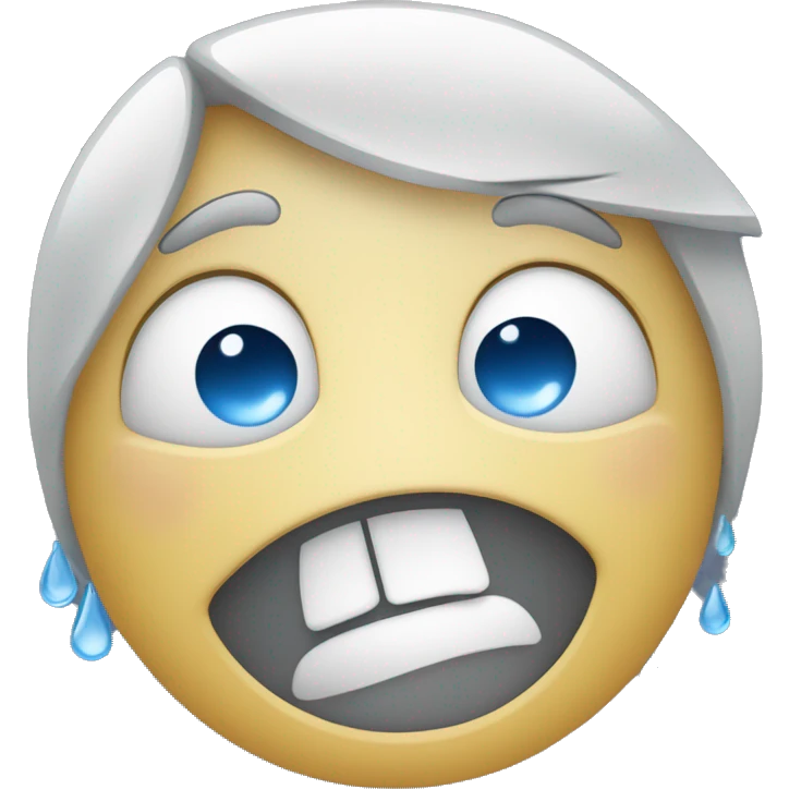 a laughing crying emoji but the tears are white instead of blue emoji