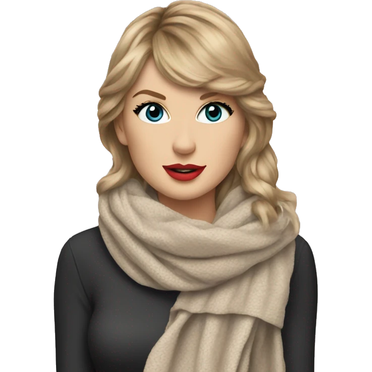 taylor swift wearing a scarf emoji