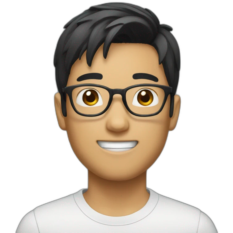 bowlcuthair asianboy with glasses emoji