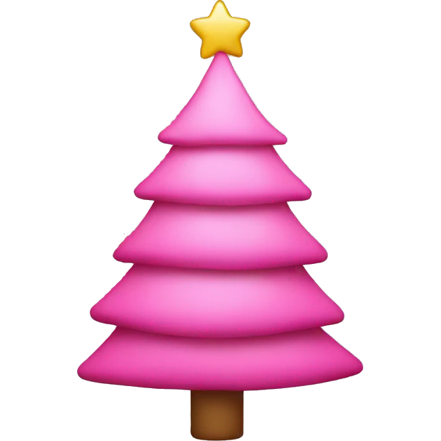 Pink Christmas tree emoji