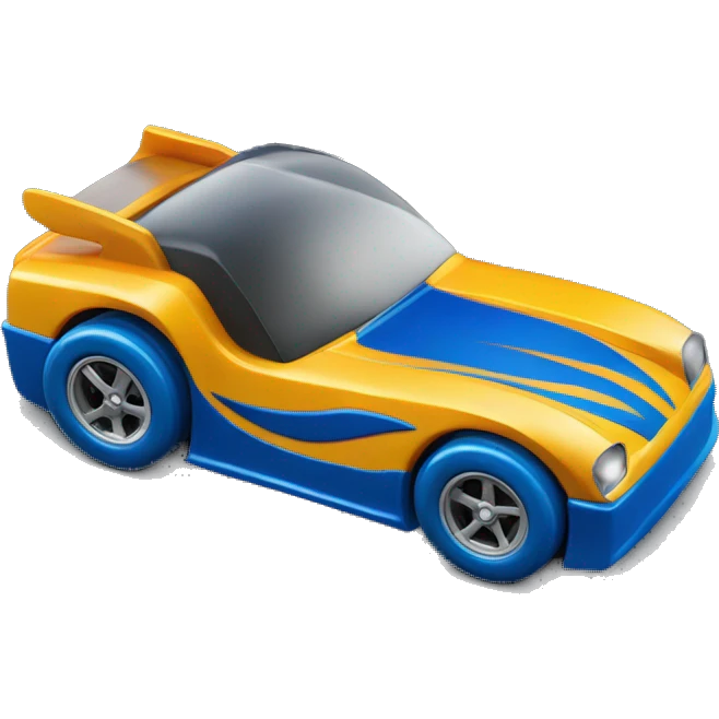 Hot wheel vintage car in motion, dark blue  emoji