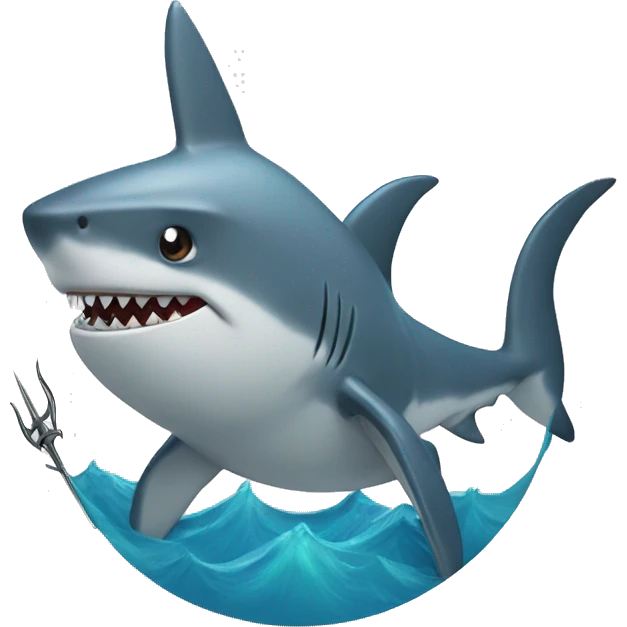 shark with a trident emoji