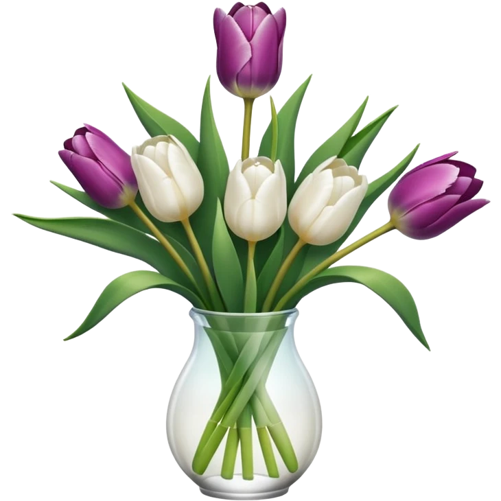 white tulip bouquet  emoji