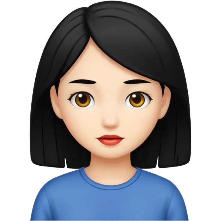 Girl with black hair emoji