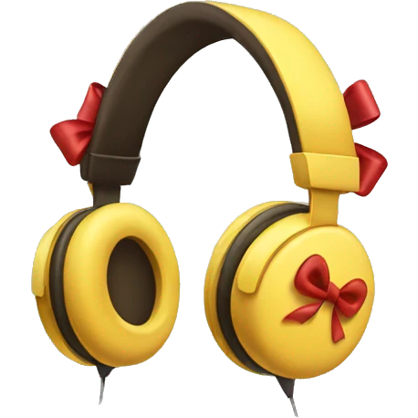 Headphones with bows emoji
