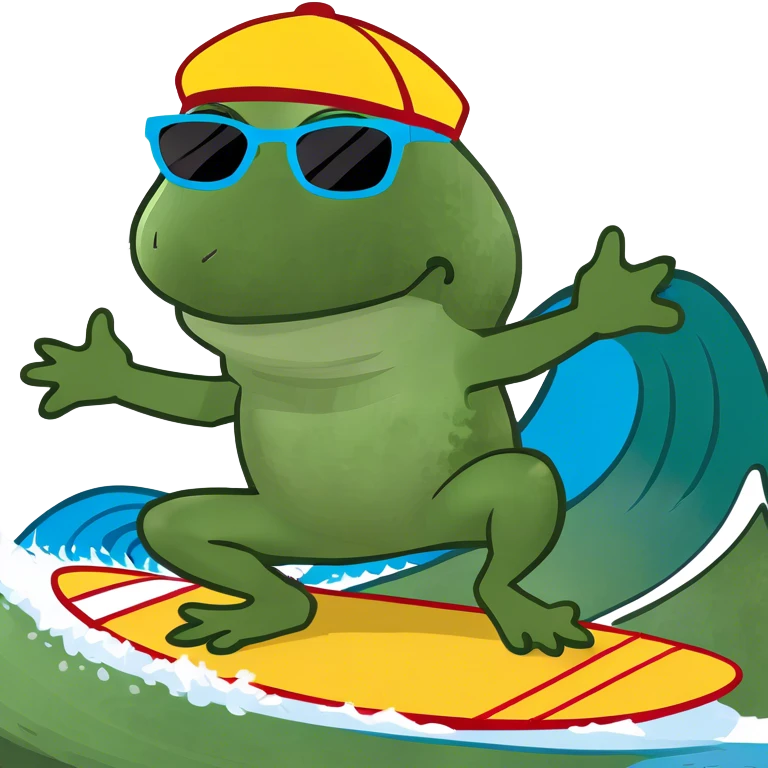 Surfing rabbit emoji