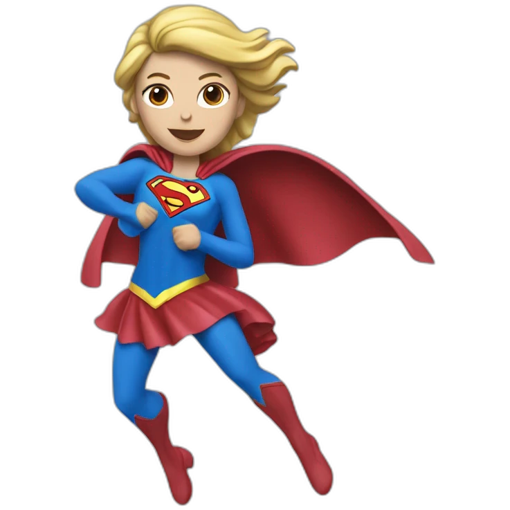 Supergirl fly in the sky emoji