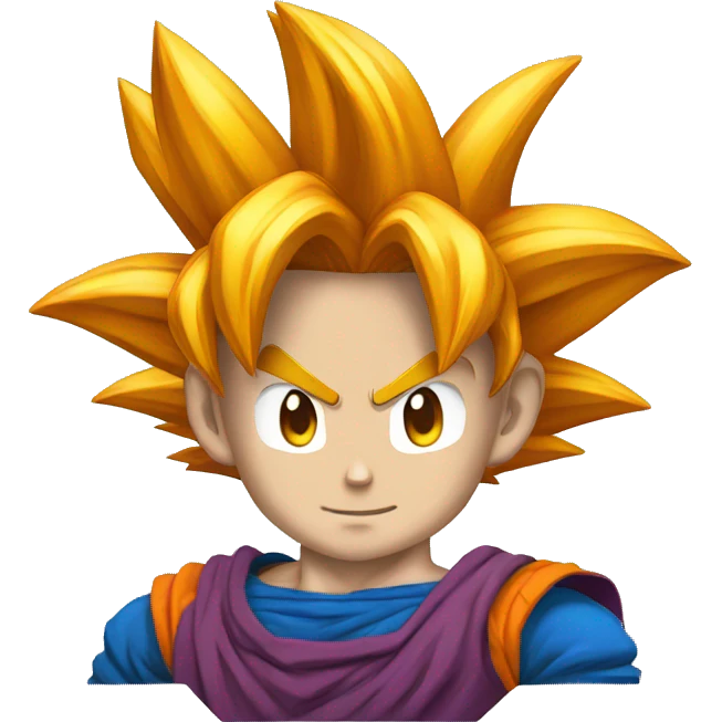 goku con el pelo multicolor emoji