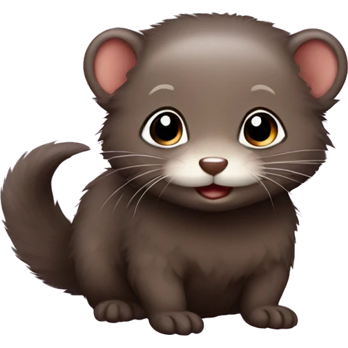 Cute baby mink  emoji