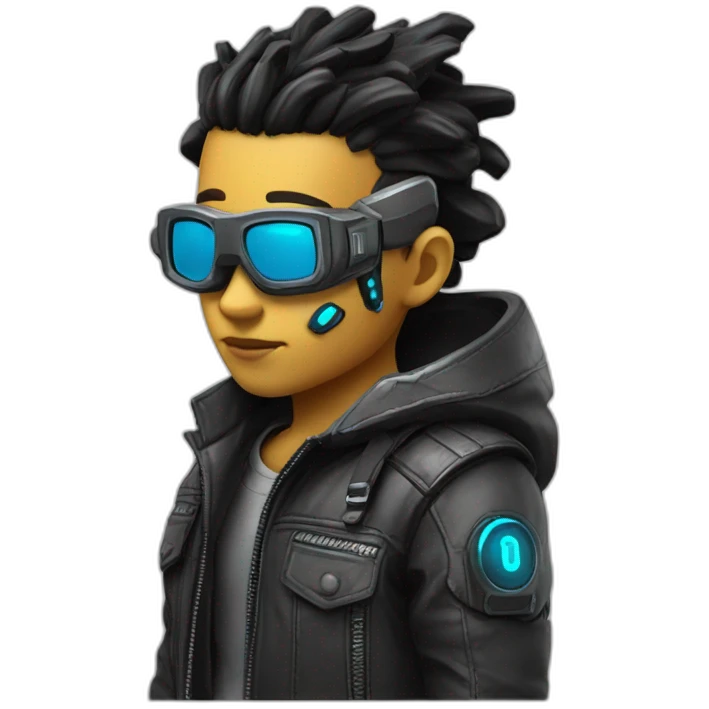 cyberpunk Jaqueta de Couro Sintético emoji