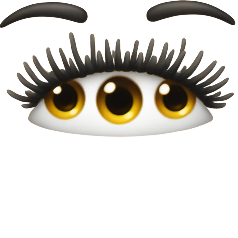 long pretty eyelashes  emoji