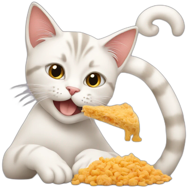 A cat eating a cat emoji