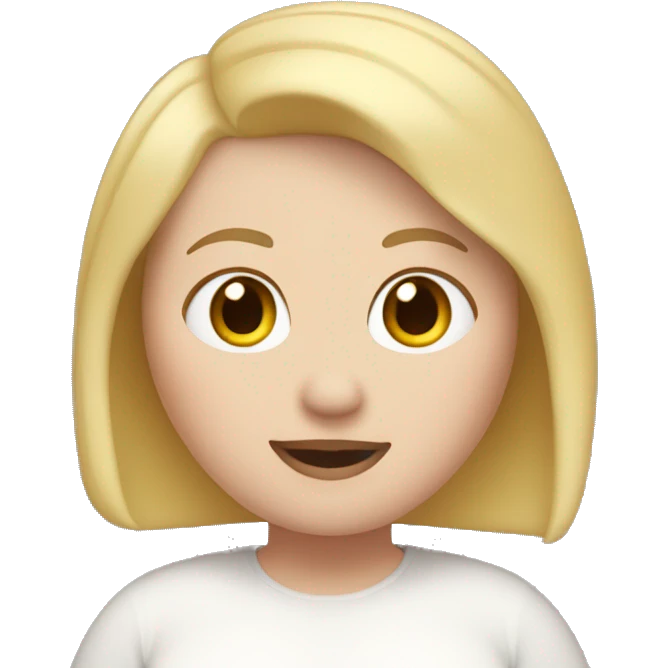 fat white woman with blonde bob and mickey ears emoji