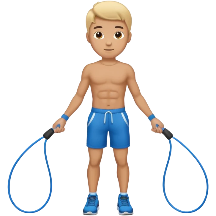 Boy with single Skipping Rope emoji