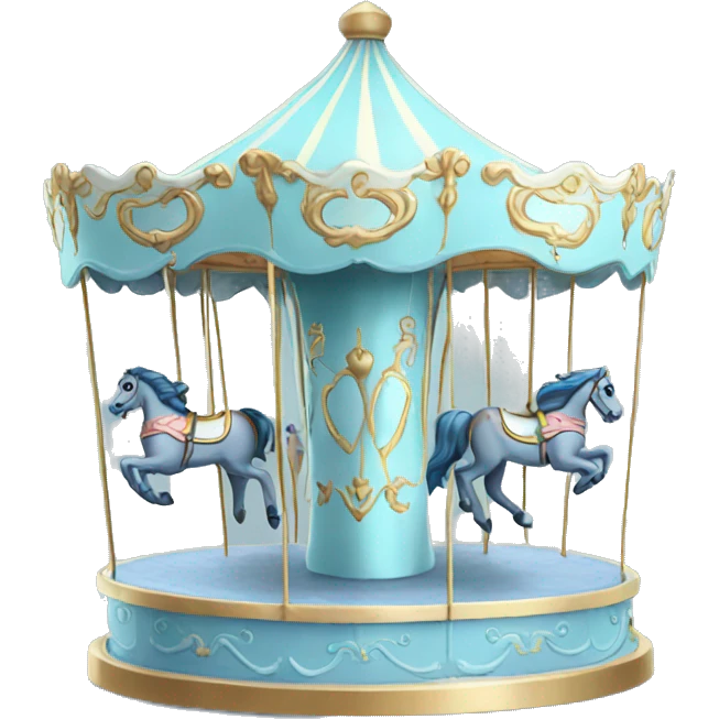Pastel blue carousel emoji