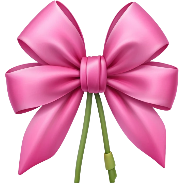 Pink tulips with a bow emoji