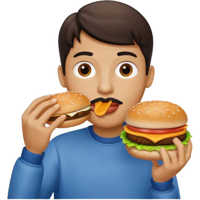 persona comiendo hamburguesa emoji