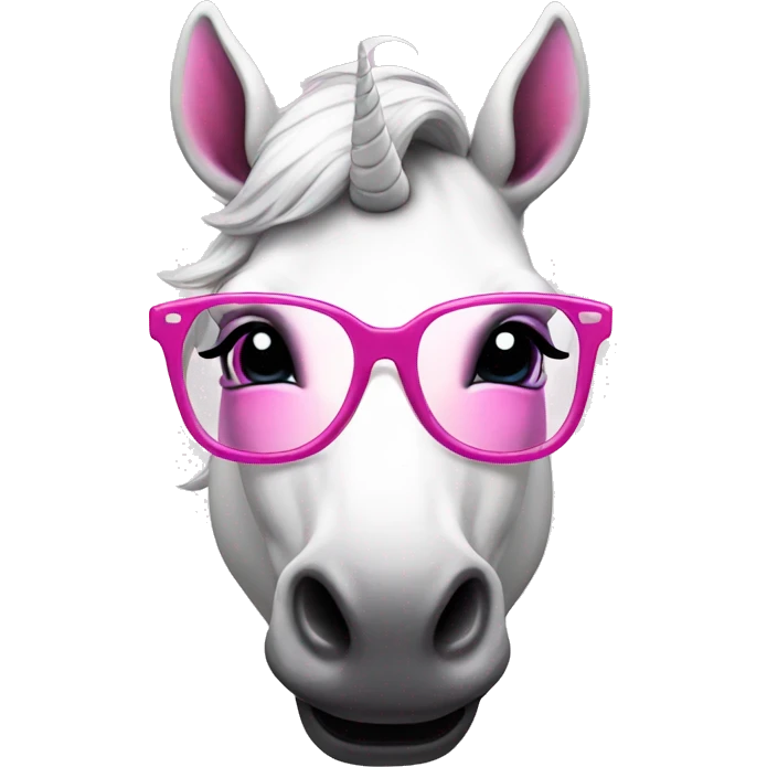 unicorn with pink glasses emoji