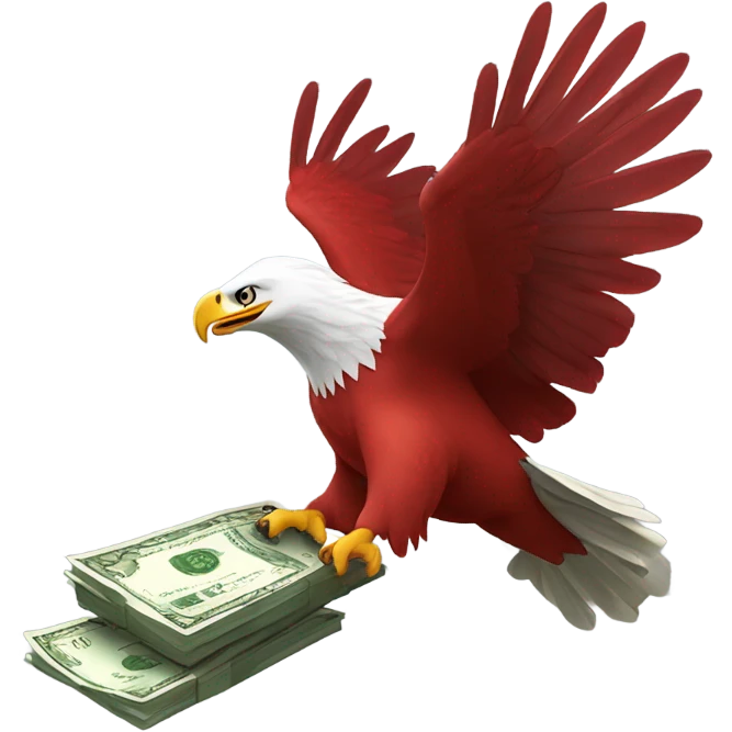 red eagle throwing money emoji