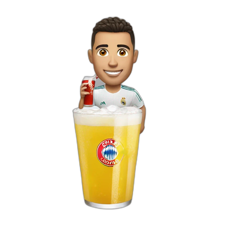 Ronaldo drink coca emoji