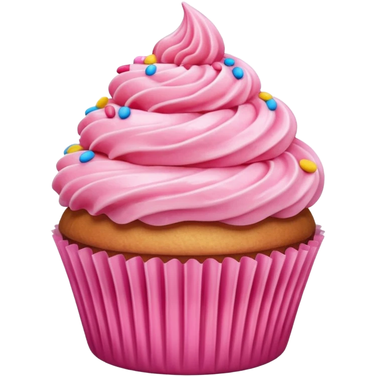 Cupcake with pink icing emoji