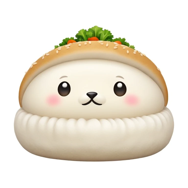 bao, japanese food emoji