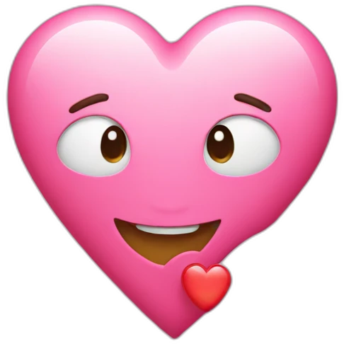 Chat avec coeur emoji