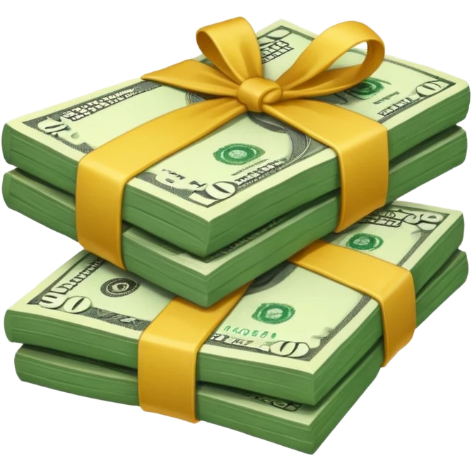 dollars paper money bundle emoji