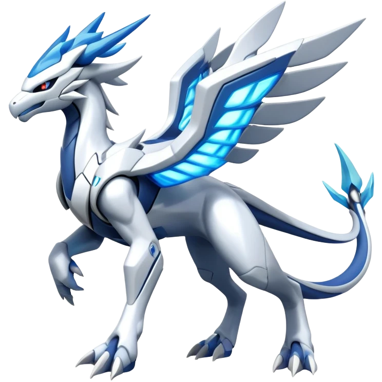 Modern Futuristic Kyurem-reshiram-dialga-Suicune-hybrid, full body emoji
