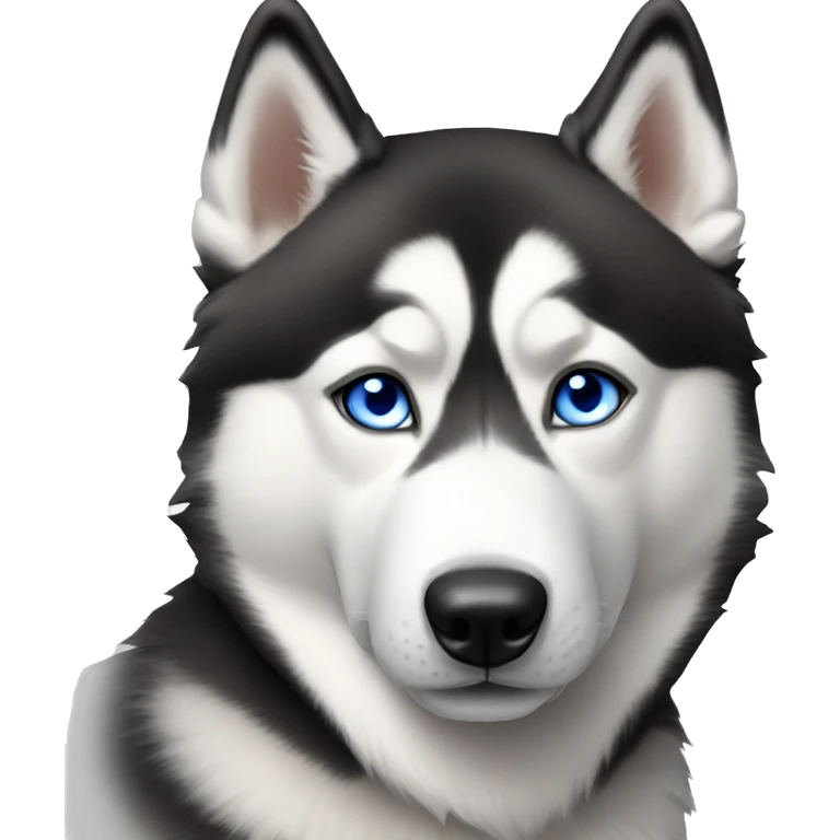 Siberian Husky with blue eyes emoji