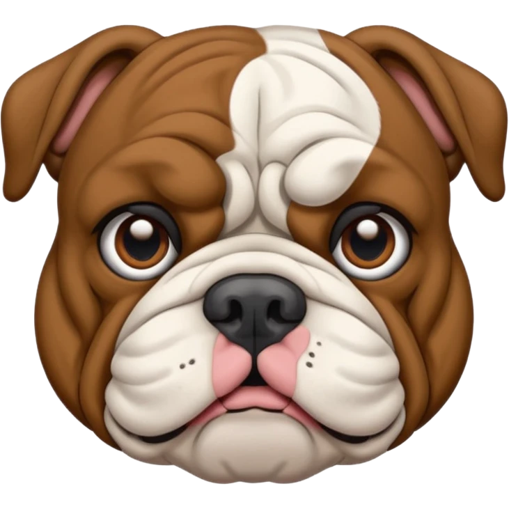 bulldog ingles atigrado oscuro con blanco emoji