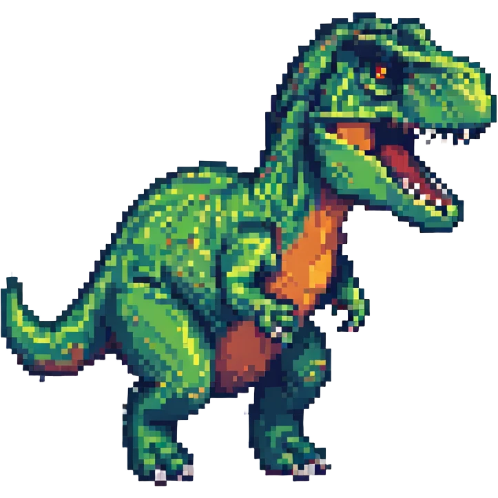 t-rex dinosaur pixel art emoji