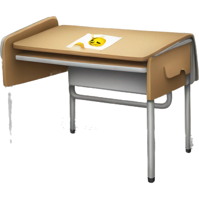 Middle school girls school desk with a blanket wrapped around shoulders  emoji