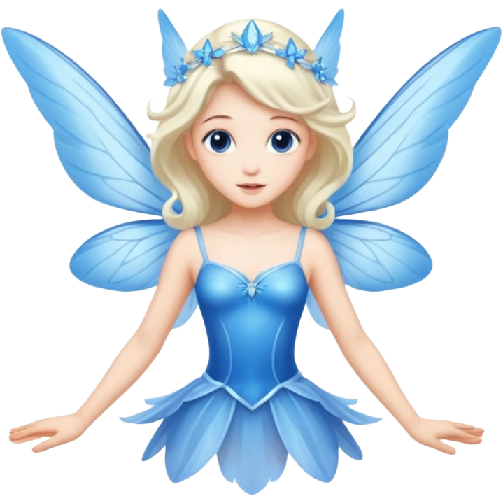 Flying blue fairy emoji
