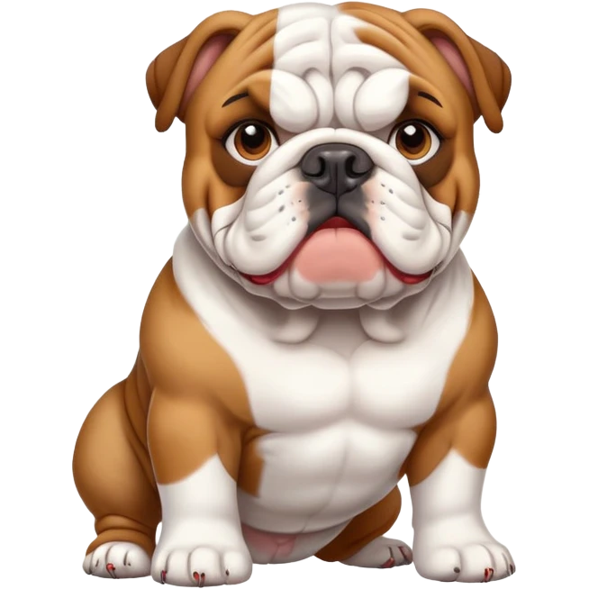 english bulldog standing guard emoji