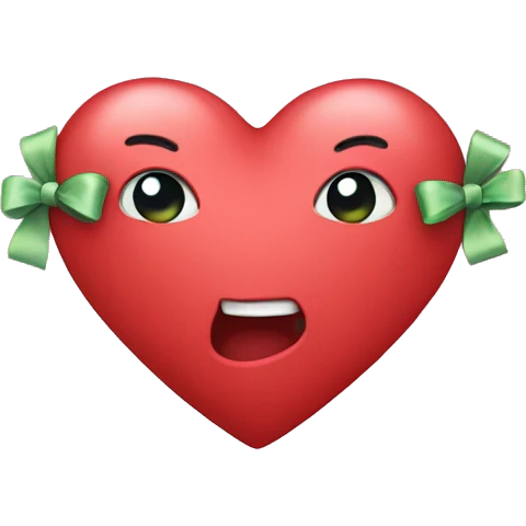Heart with bow emoji