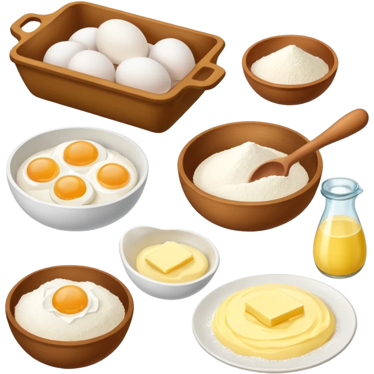 baking ingredients ready for preparation emoji