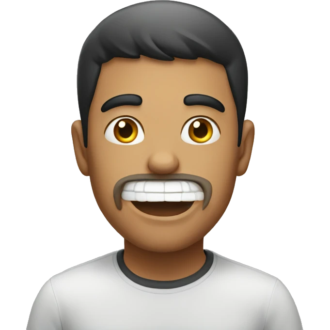 A hungry male emoji