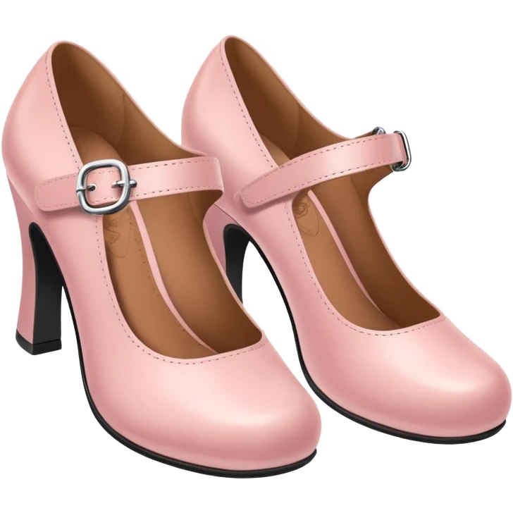 Soft pink Mary Jane shoes emoji