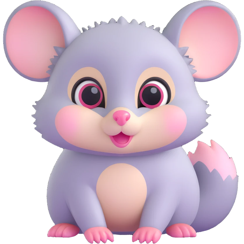 cute sparkly possum emoji