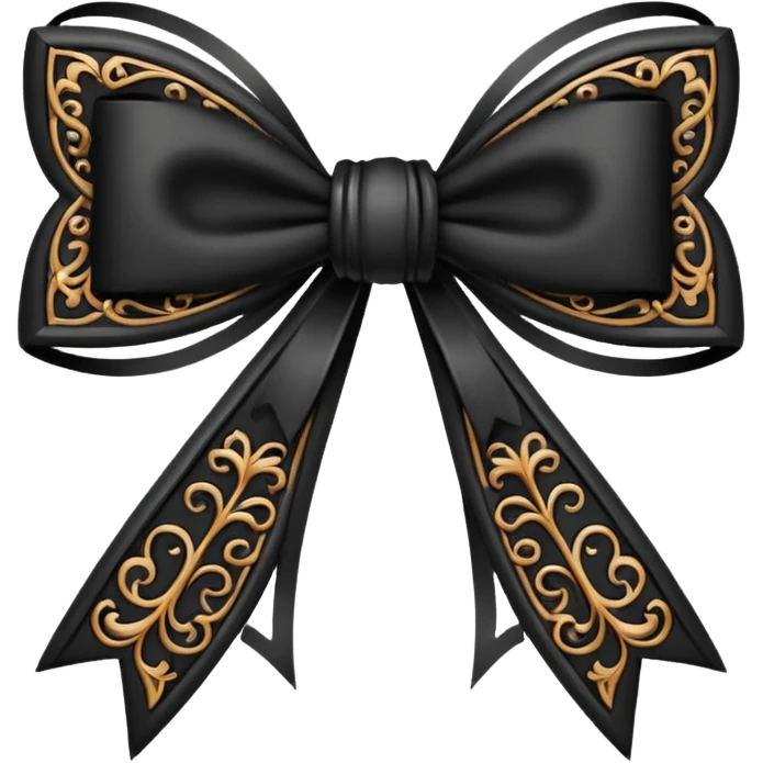 Gothic bow emoji