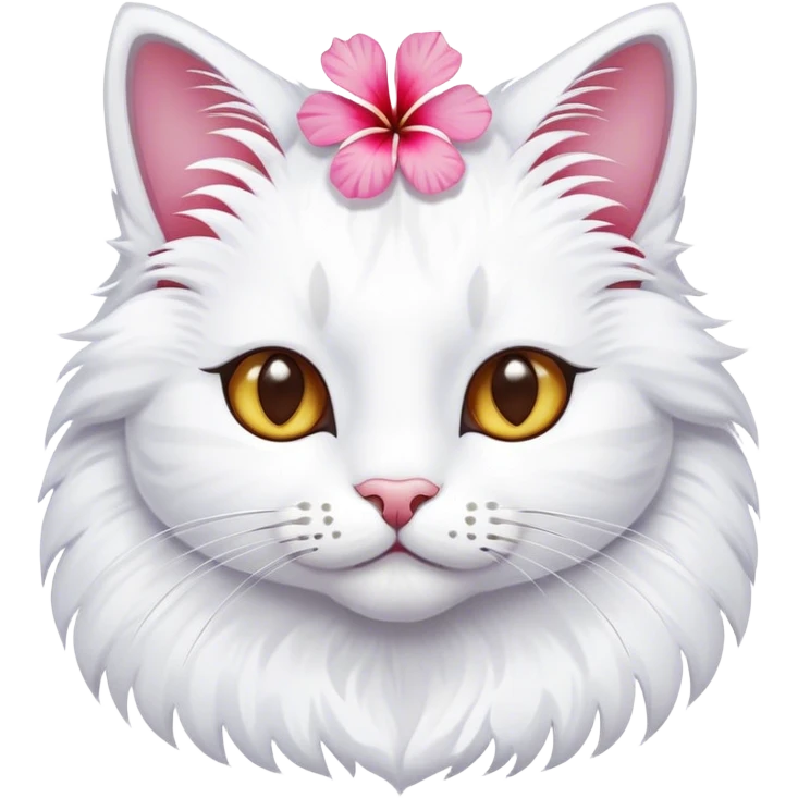 Cat with a Hawaiian flower  emoji